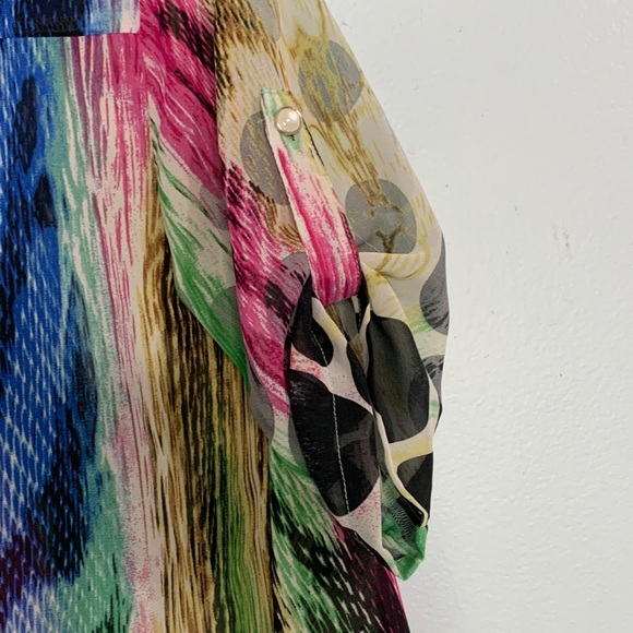 Vintage Multicolor Women's Sheer coverup cardigan - Picture 4 of 5